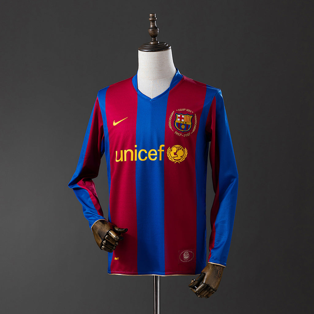 Camiseta Retro FC Barcelona Local Manga Larga 07/08 - frente