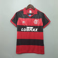 Camiseta Retro Flamengo Local Gris y Roja 1990 - frente