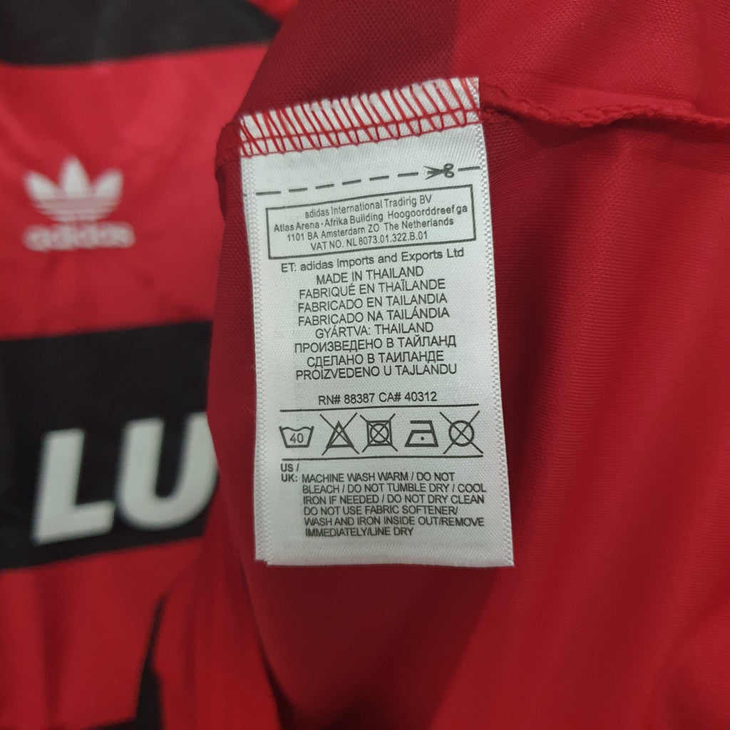 Camiseta Retro Flamengo Local Roja y Negra 1990 - espalda