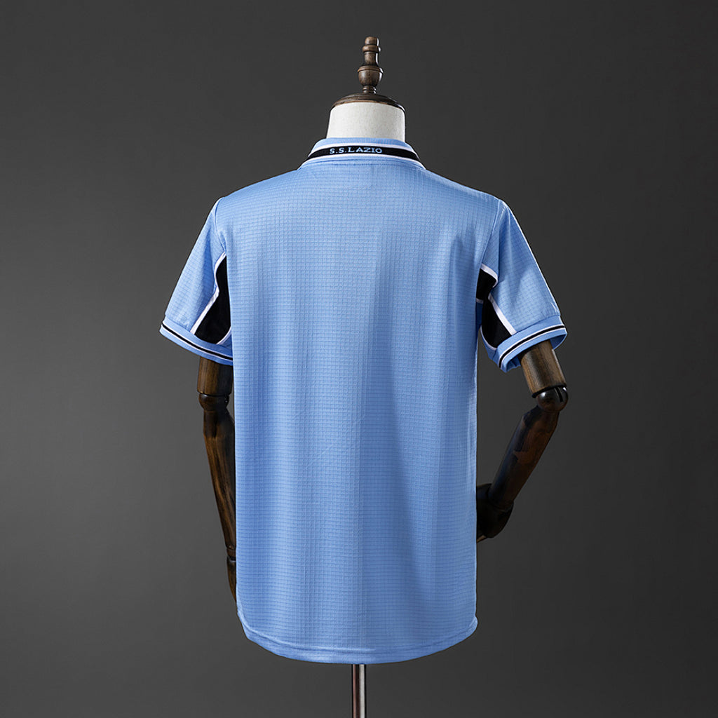 Camiseta Retro Lazio Local Celeste y Negra 99/00 - espalda