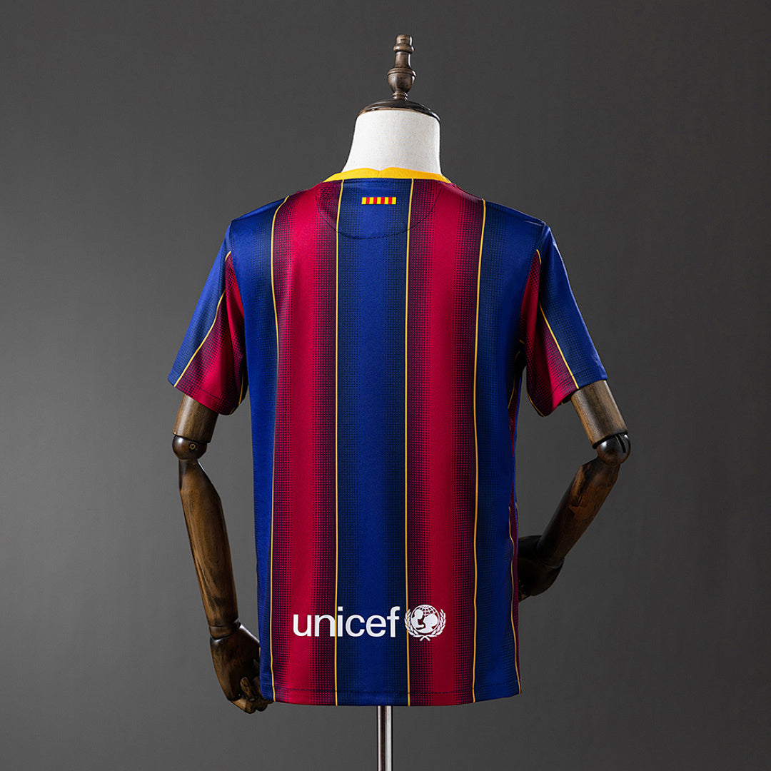 Camiseta Retro FC Barcelona Local Roja y Gris 20/21 - espalda