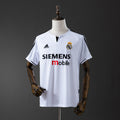 Camiseta Retro Real Madrid Local Gris y Celeste 04/05 - frente