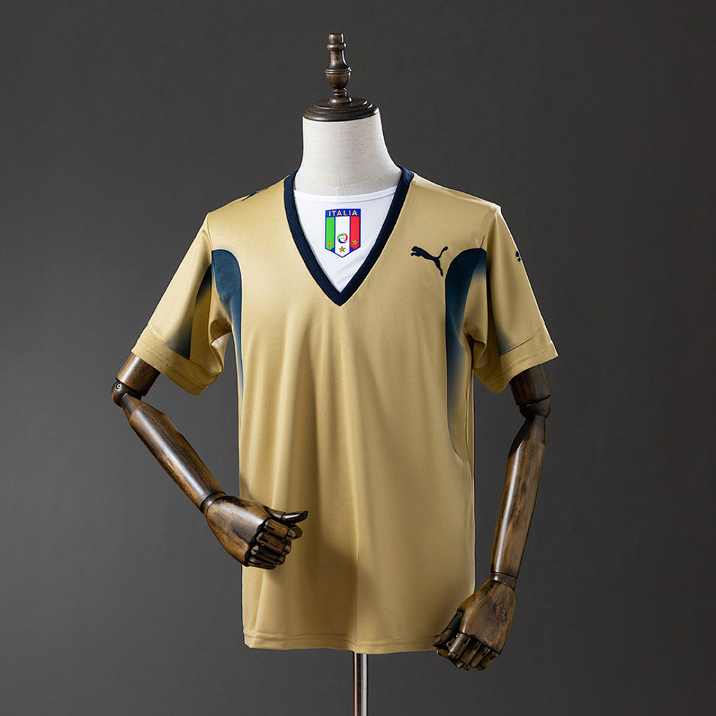 Camiseta Retro Italia Dorada 2006 - frente