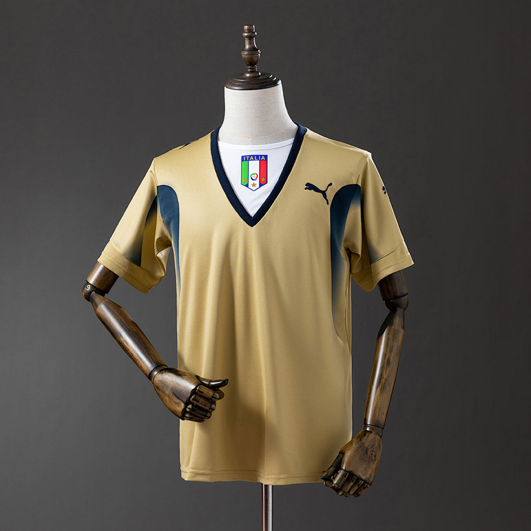 Camiseta Retro Italia Dorada 2006 - frente