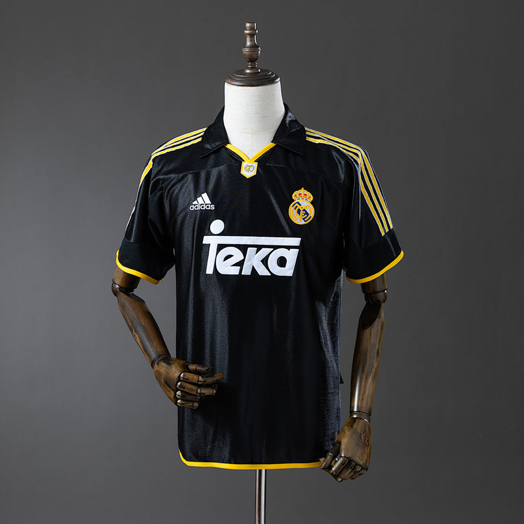 Camiseta Retro Real Madrid Visita Negra y Café 98/99 - frente