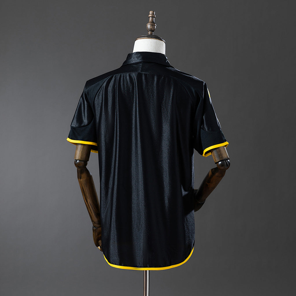 Camiseta Retro Real Madrid Visita Café y Negra 98/99 - espalda