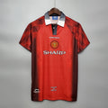 Camiseta Retro Manchester United Local Roja y Burdeos 1996 - frente