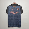 Camiseta Retro Manchester City Visita Azul y Azul Marino 20/21 - frente