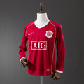 Camiseta Retro Manchester United Local Manga Larga 06/07 - frente