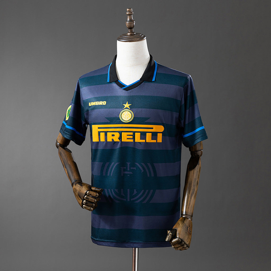 Camiseta Retro Inter de Milán Visita Negra y Gris 97/98 - frente