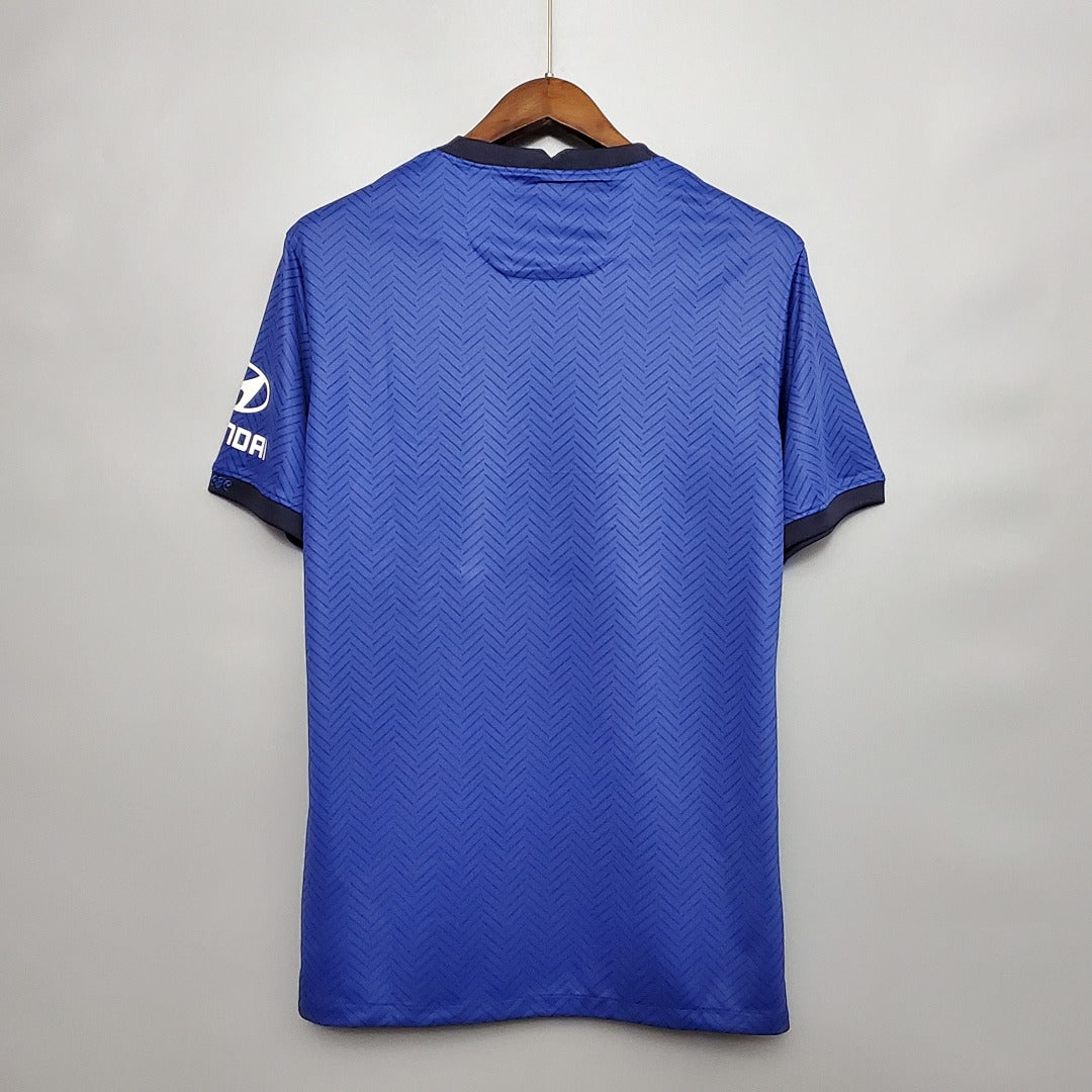 Camiseta Retro Chelsea Local Azul y Gris Claro 20/21 - espalda