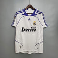 Camiseta Retro Real Madrid Local Gris Claro y Gris 07/08 - frente