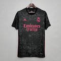Camiseta Retro Real Madrid Tercera Negra y Roja 20/21 - frente