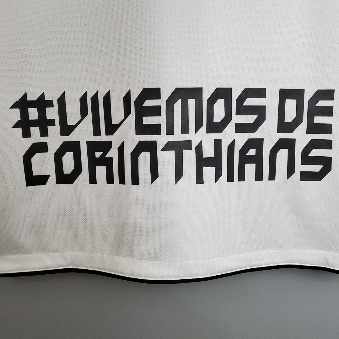 Camiseta Retro Corinthians Local Gris Claro y Gris 2012 - espalda