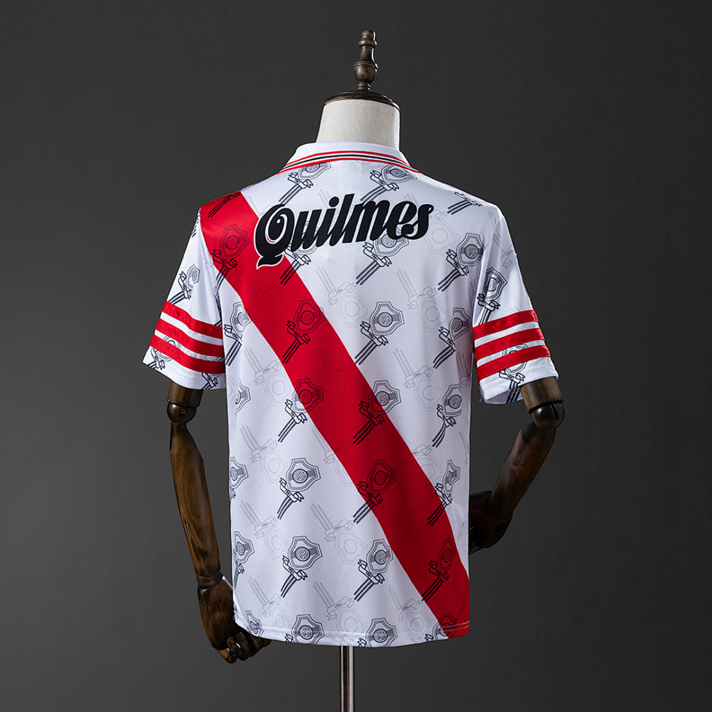 Camiseta Retro River Plate Local Burdeos y Negra 95/96 - espalda