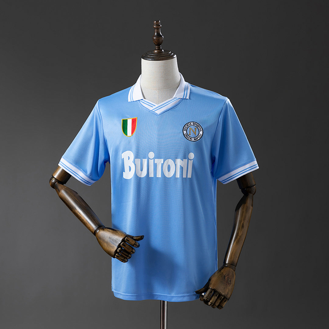 Camiseta Retro SSC Napoli Local 86/87 - frente
