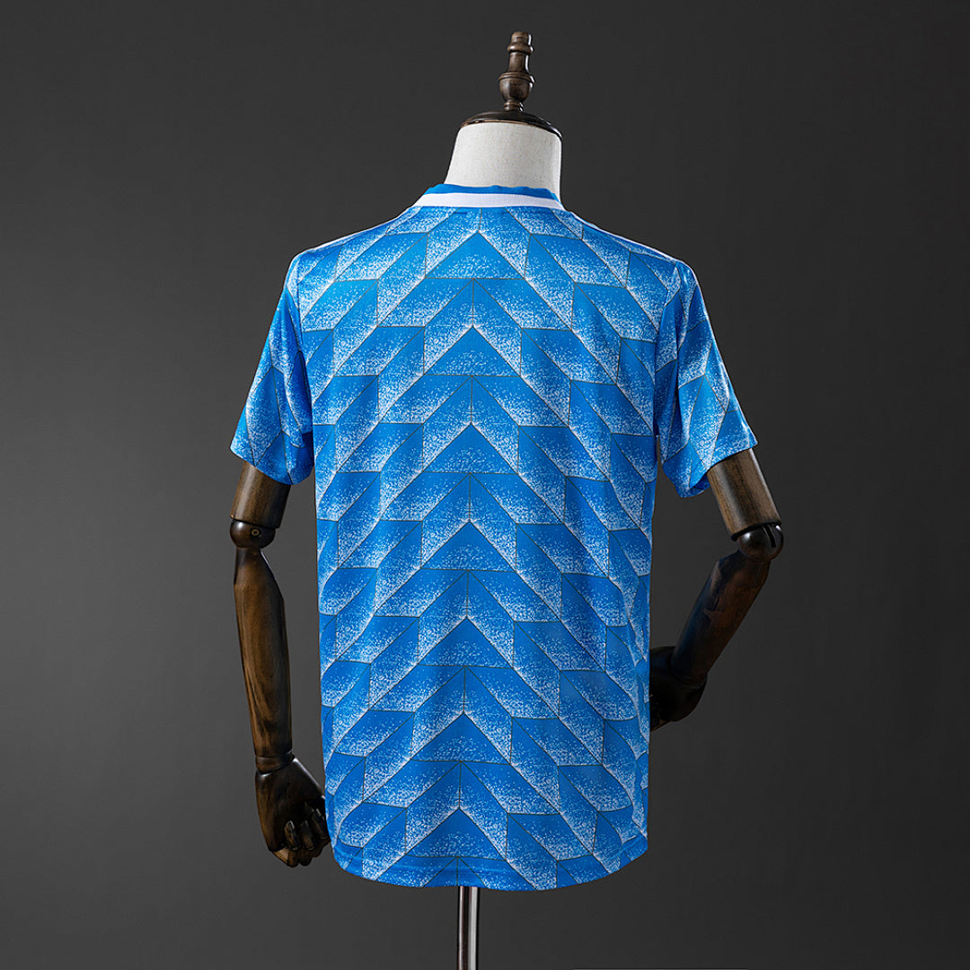 Camiseta Retro Países Bajos Local Azul y Negra 1988 - espalda