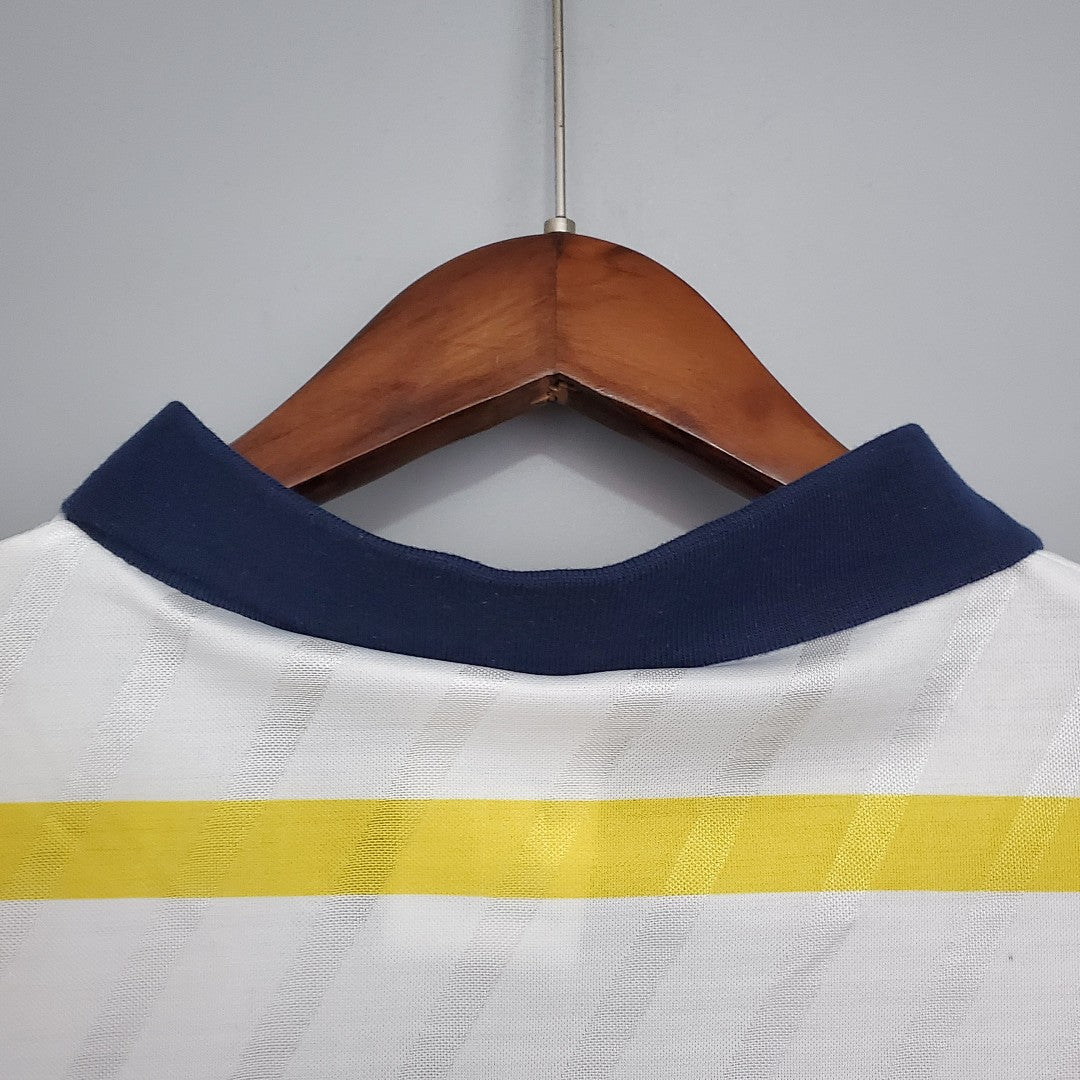 Camiseta Retro Escocia Visita Gris Claro y Amarilla 88/91 - espalda