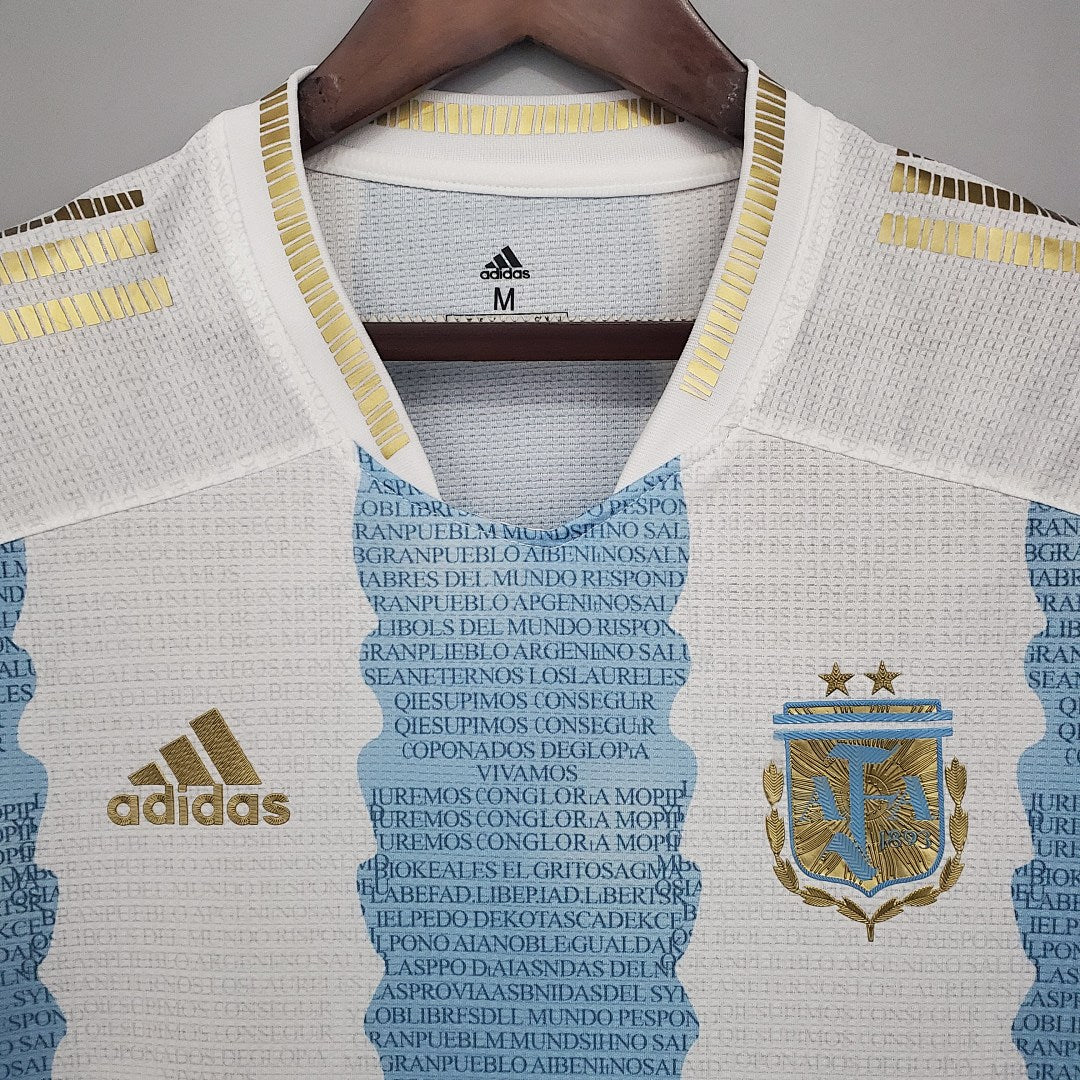 Camiseta Retro Argentina Blanca Edición Especial 2021 - espalda