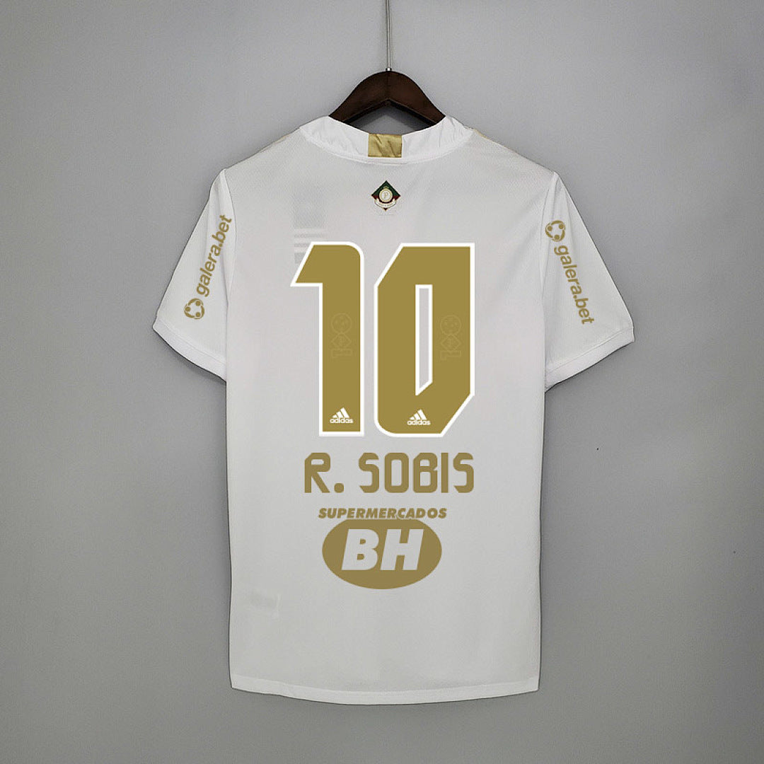 Camiseta Retro Cruzeiro Visita Blanca Con Sponsors 21/22 - espalda