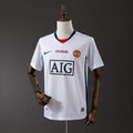 Camiseta Retro Manchester United Visita Blanca Champions League 08/09 - frente