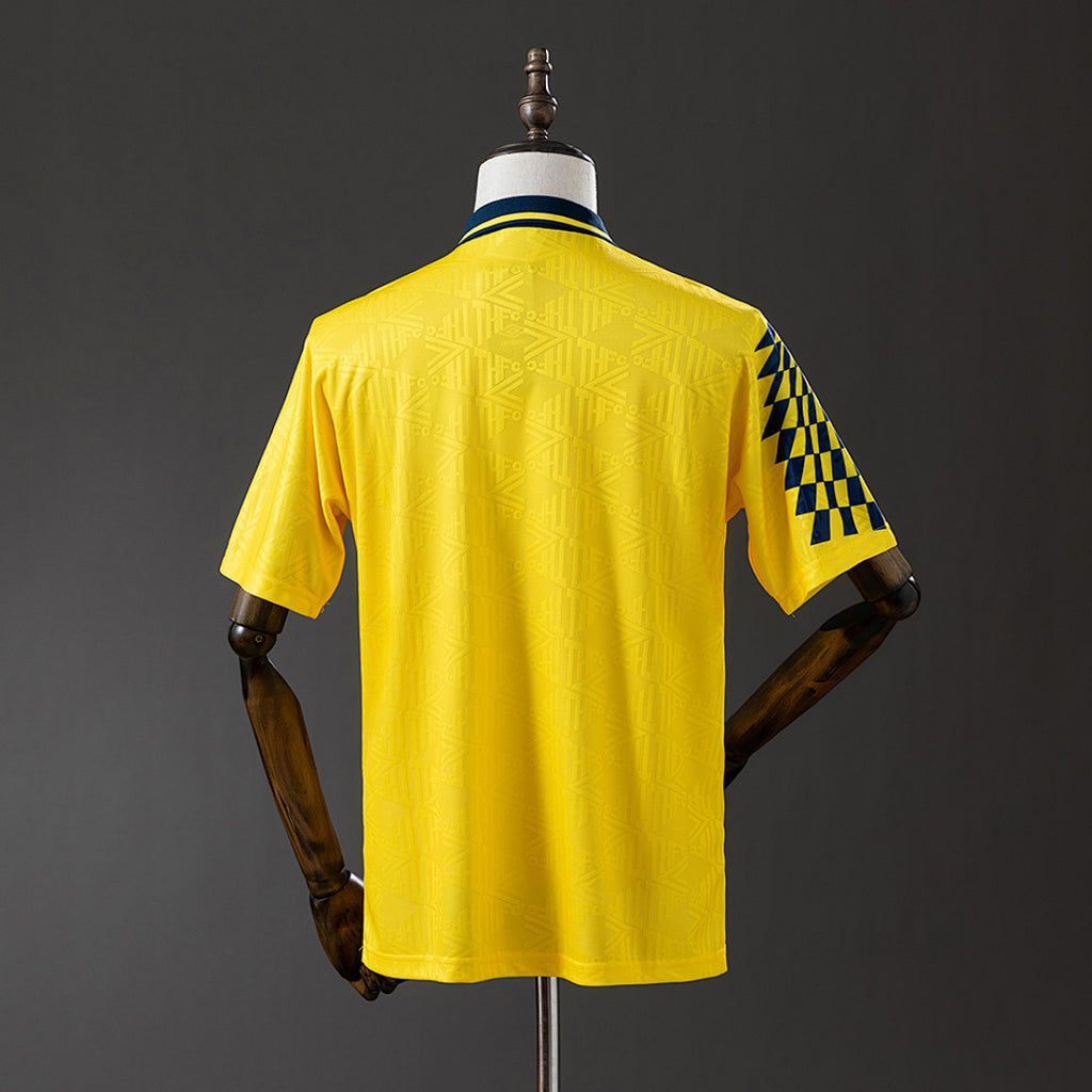 Camiseta Retro Tottenham Hotspur Visita Amarilla 92/94 - espalda