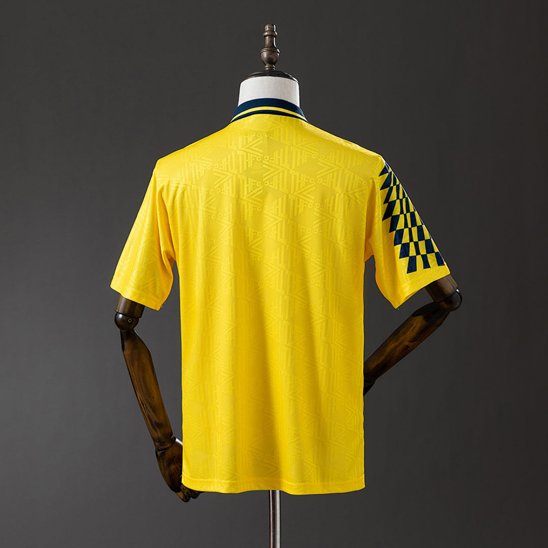 Camiseta Retro Tottenham Hotspur Visita Amarilla 92/94 - espalda