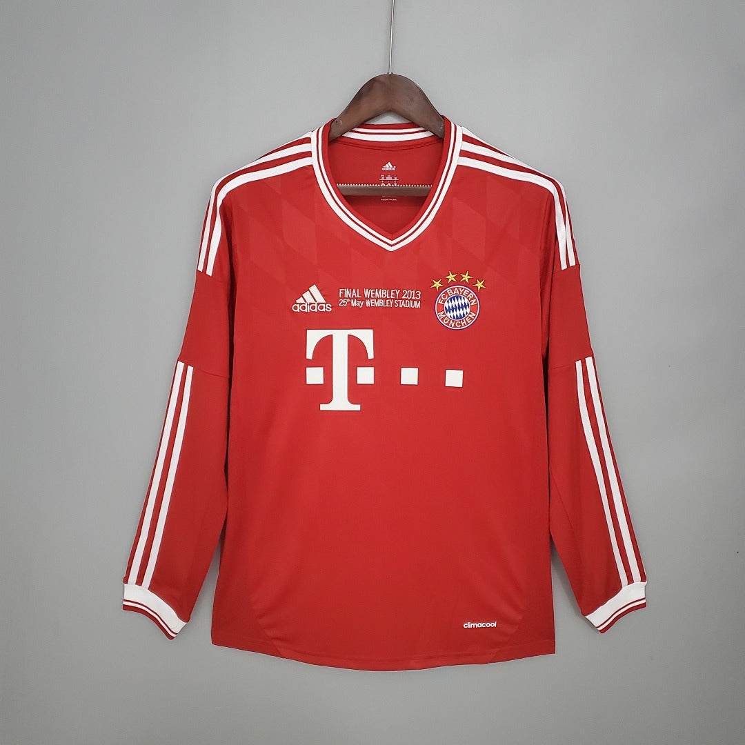 Camiseta Retro Bayern Múnich Local Champions League Manga Larga 13/14 - frente