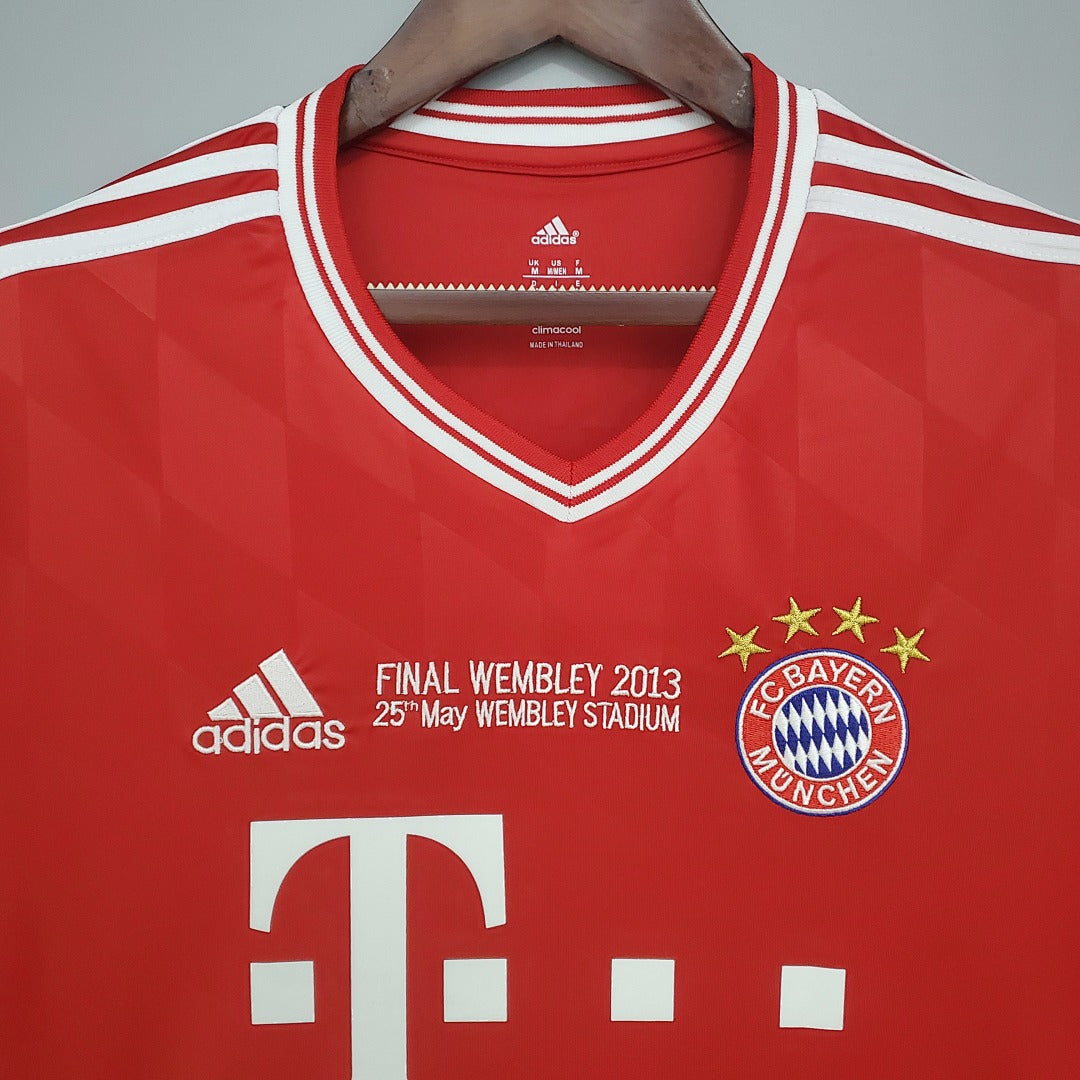 Camiseta Retro Bayern Múnich Local Champions League Manga Larga 13/14 - espalda