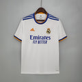 Camiseta Retro Real Madrid Local Gris Claro y Azul Marino 21/22 - frente