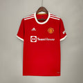 Camiseta Retro Manchester United Local Roja y Gris Claro 21/22 - frente