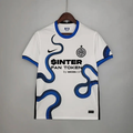 Camiseta Retro Inter de Milán Visita Gris Claro y Azul Marino 21/22 - frente
