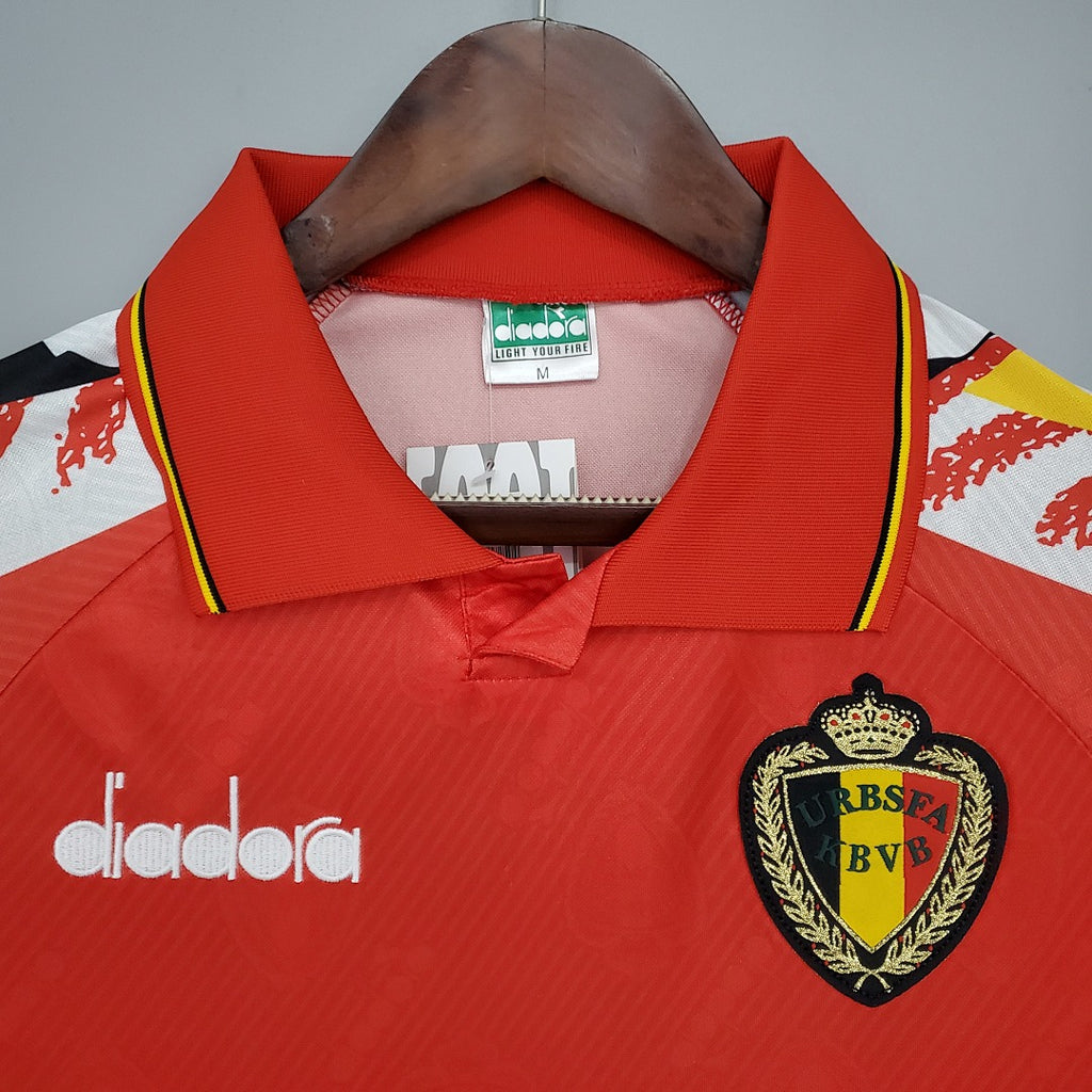 Camiseta Retro Bélgica Local 1995 - espalda