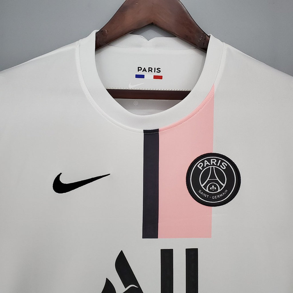 Camiseta Retro PSG Visita Roja y Gris Claro 21/22 - espalda