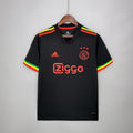 Camiseta Retro Ajax Tercera Negra y Gris Claro 21/22 - frente