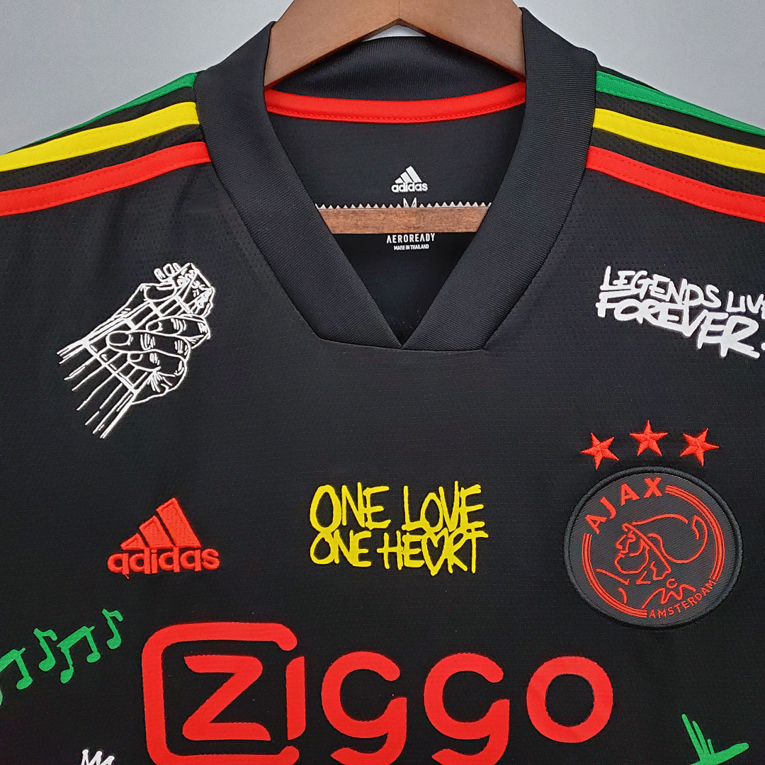 Camiseta Retro Ajax Tercera Negra 21/22 - espalda