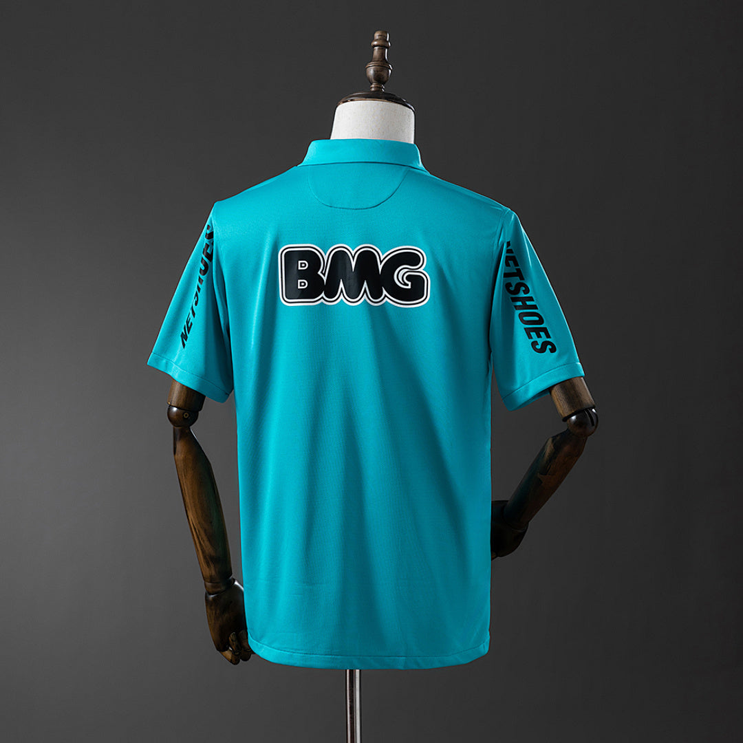 Camiseta Retro Santos Visita Turquesa y Negra 12/13 - espalda