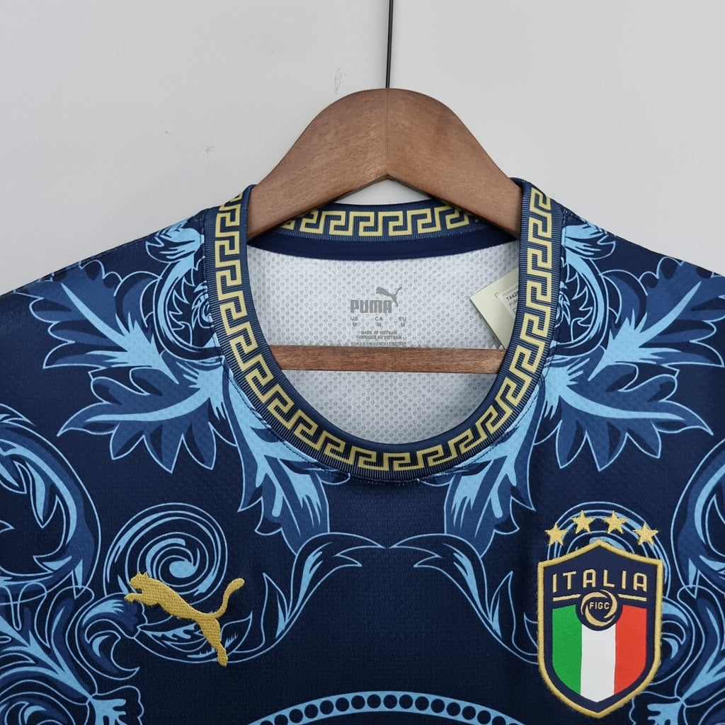 Camiseta Retro Italia Azul 2022 - espalda