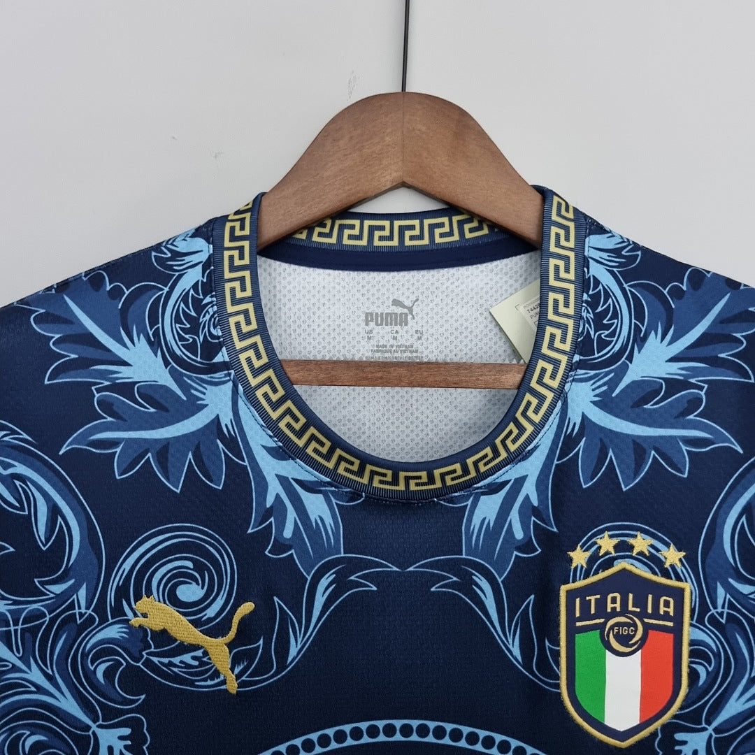 Camiseta Retro Italia Azul 2022 - espalda