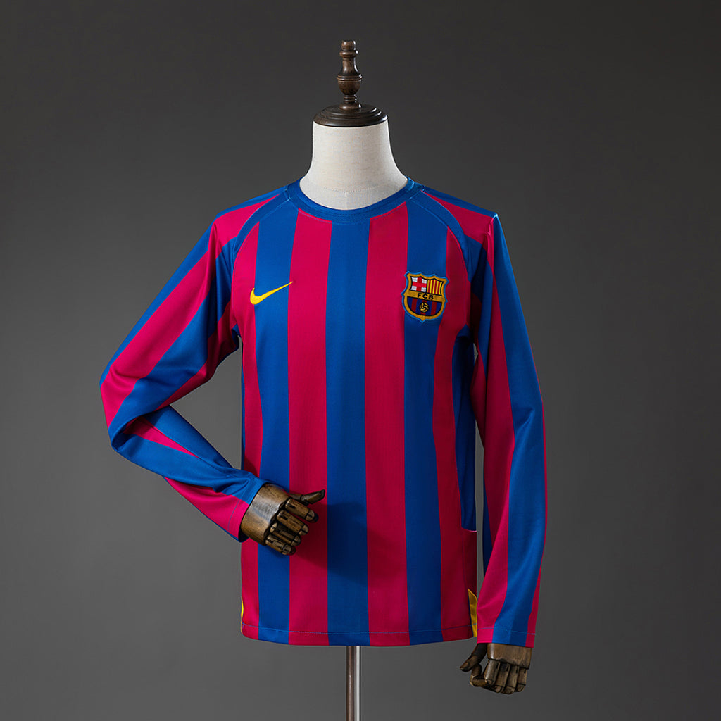Camiseta Retro FC Barcelona Local Manga Larga 05/06 - frente