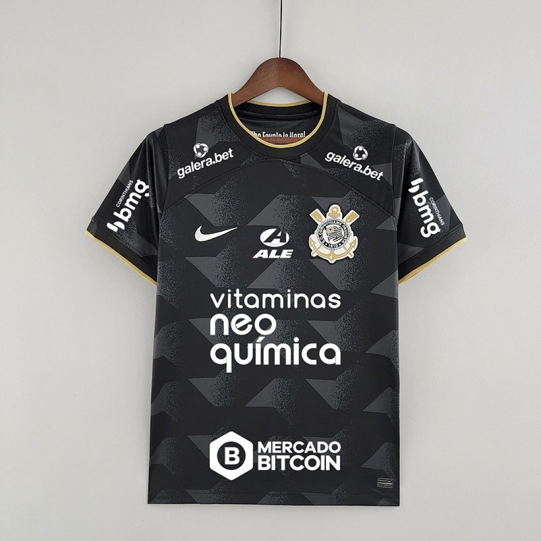 Camiseta Retro Corinthians Visita Con Sponsors 22/23 - frente