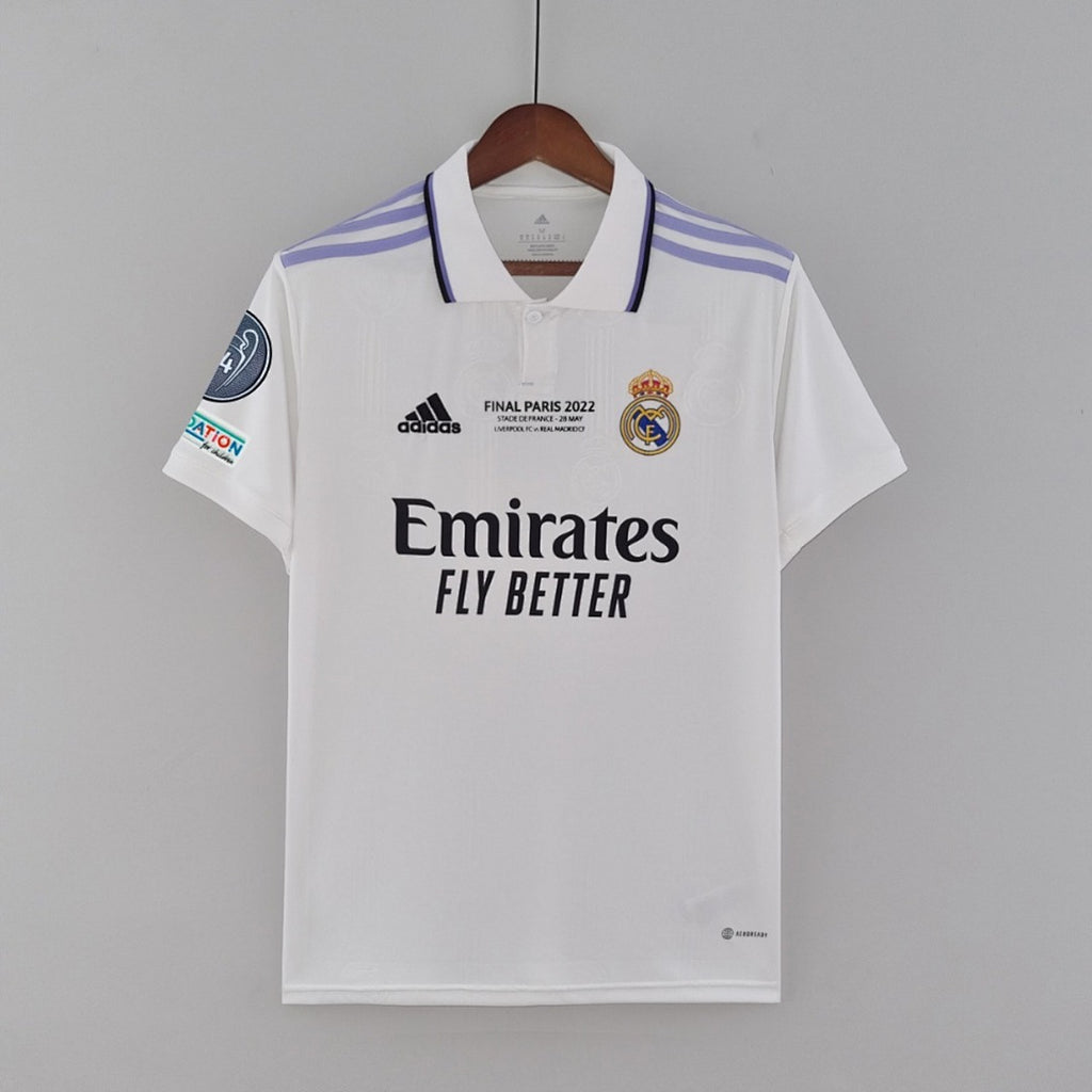 Camiseta Retro Real Madrid Local Gris Claro 22/23 - frente