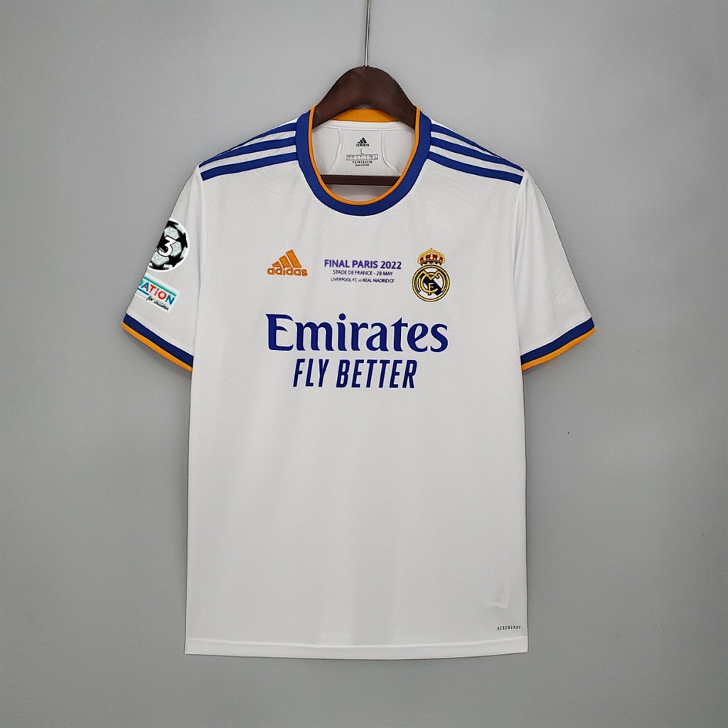 Camiseta Retro Real Madrid Local Gris Claro 21/22 - frente