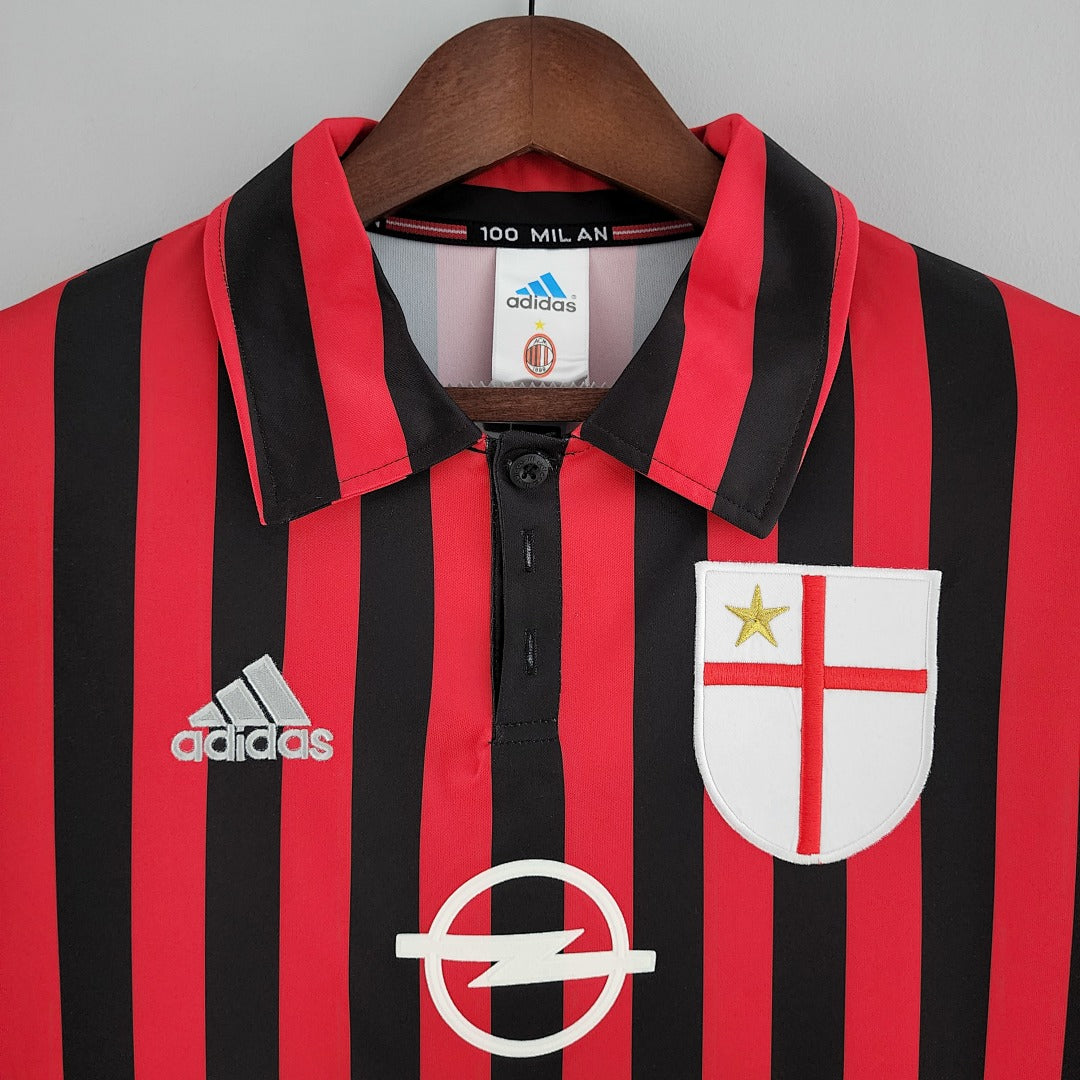Camiseta Retro AC Milan Local Manga Larga 99/00 - espalda