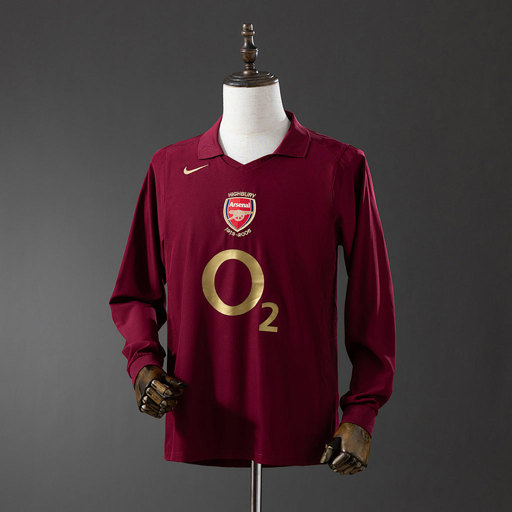 Camiseta Retro Arsenal Local Manga Larga 05/06 - frente
