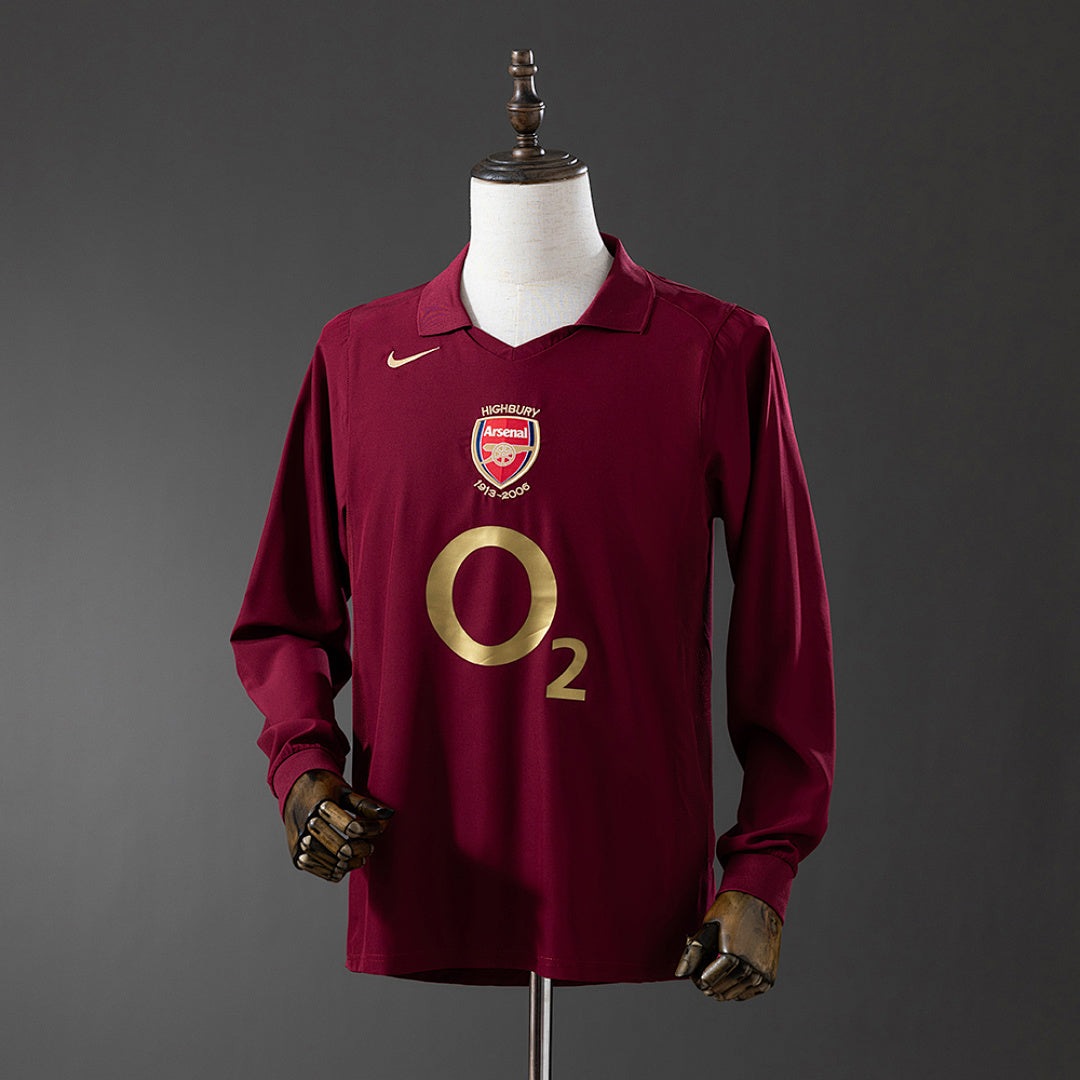 Camiseta Retro Arsenal Local Manga Larga 05/06 - frente