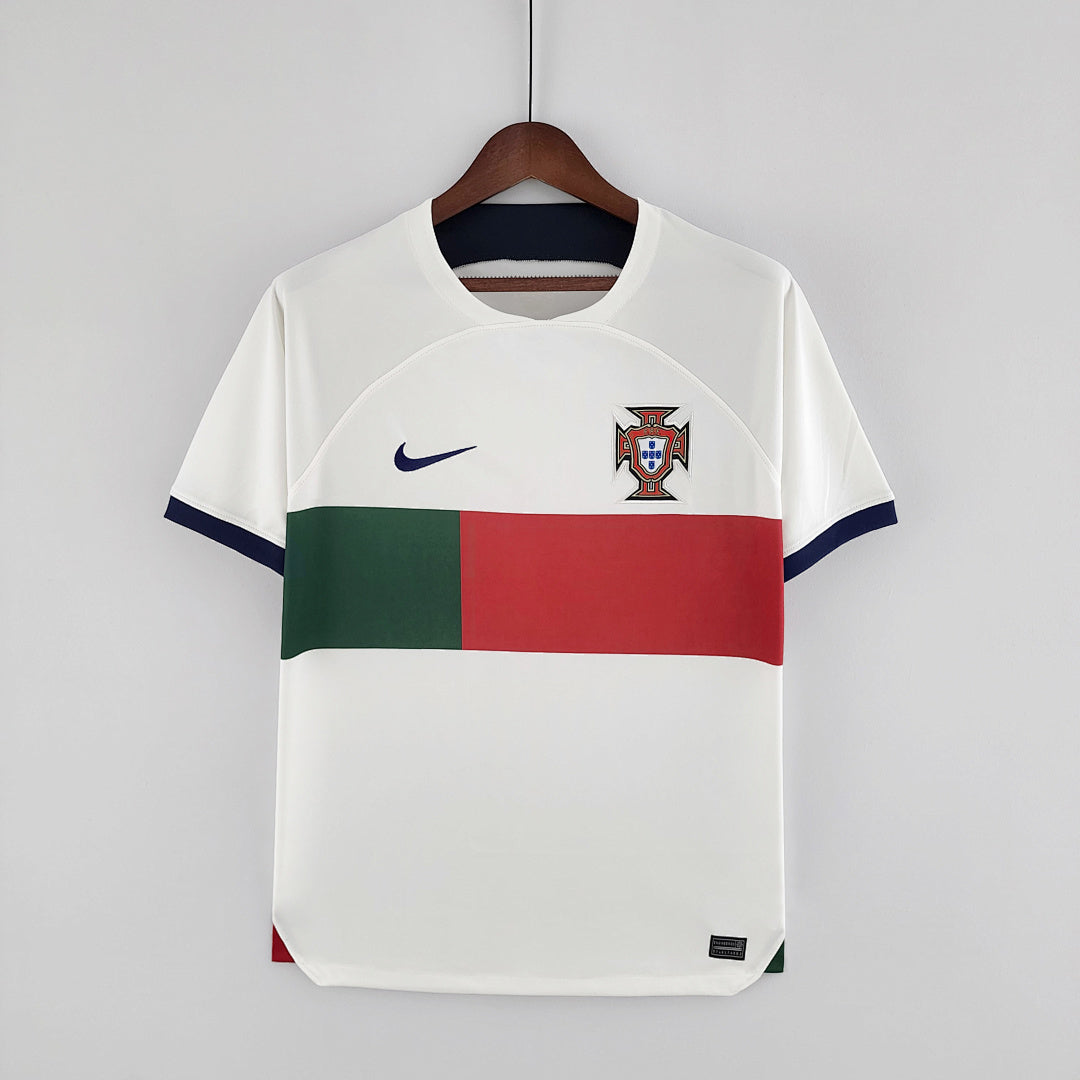 Camiseta Retro Portugal Visita Mundial 2022 - frente