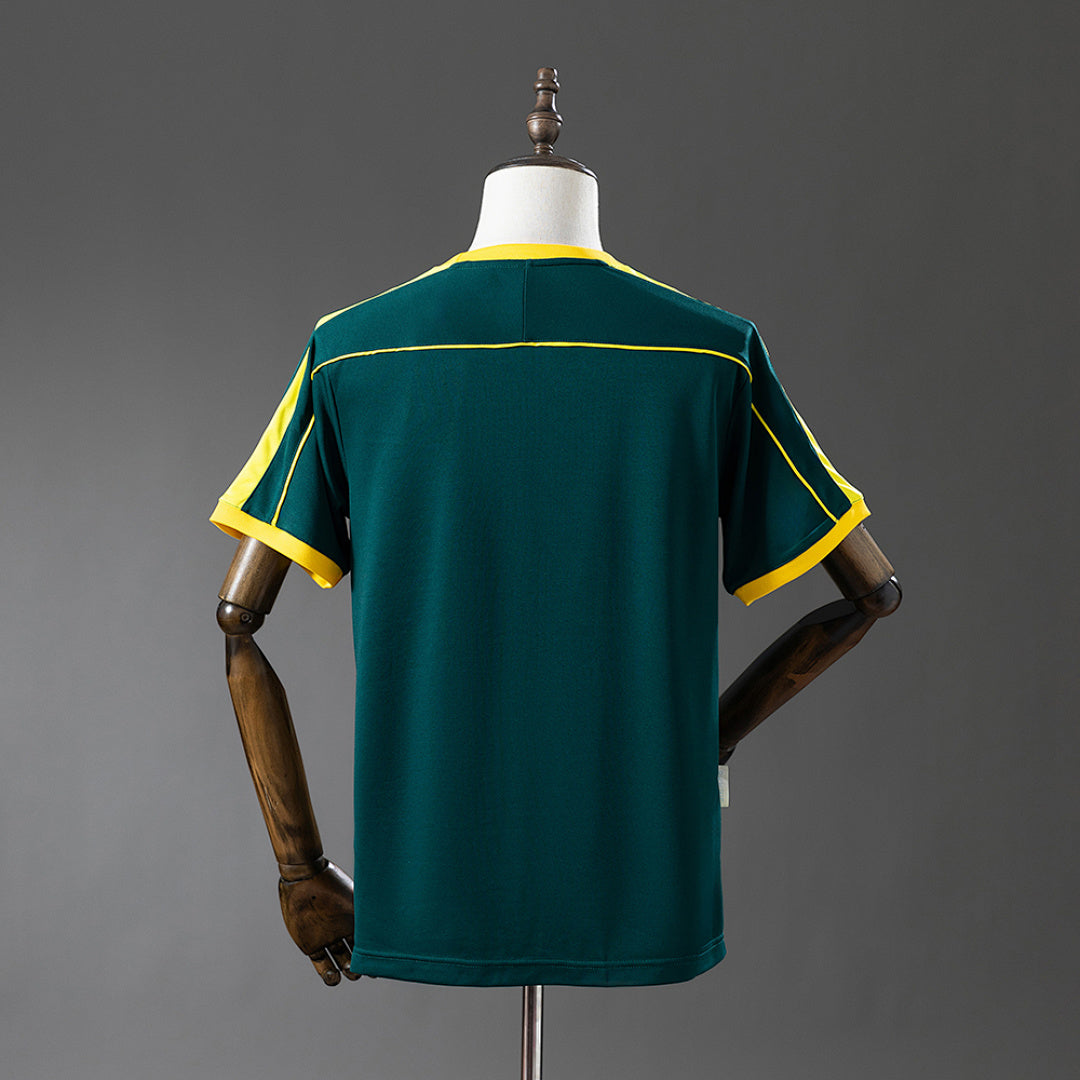 Camiseta Retro Brasil Portero Verde Oscuro 1998 - espalda