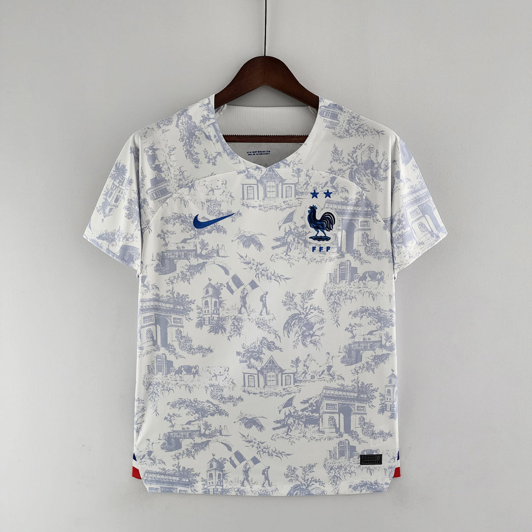 Camiseta Retro Francia Visita Mundial 2022 - frente