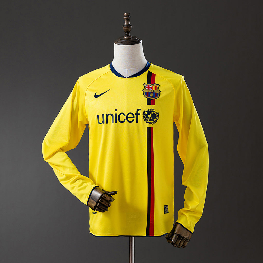 Camiseta Retro FC Barcelona Visita Manga Larga 08/09 - frente